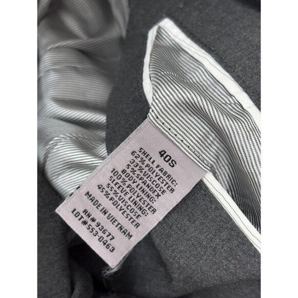 JF J. Ferrar Men's Blazer Jacket Size 36S Gray Solid Stretch Slim Fit Sport Coat - Picture 4 of 7